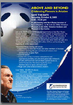 Event Promotion for Burt Rutan