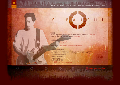 Flash site for Clear Cut Music