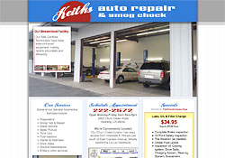 Keiths Auto Repair website